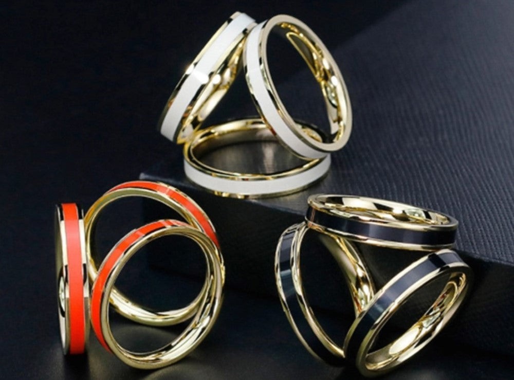 Bague 3 Color Metal Laiton Unique