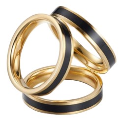 Bague 3 Color Metal Laiton Unique