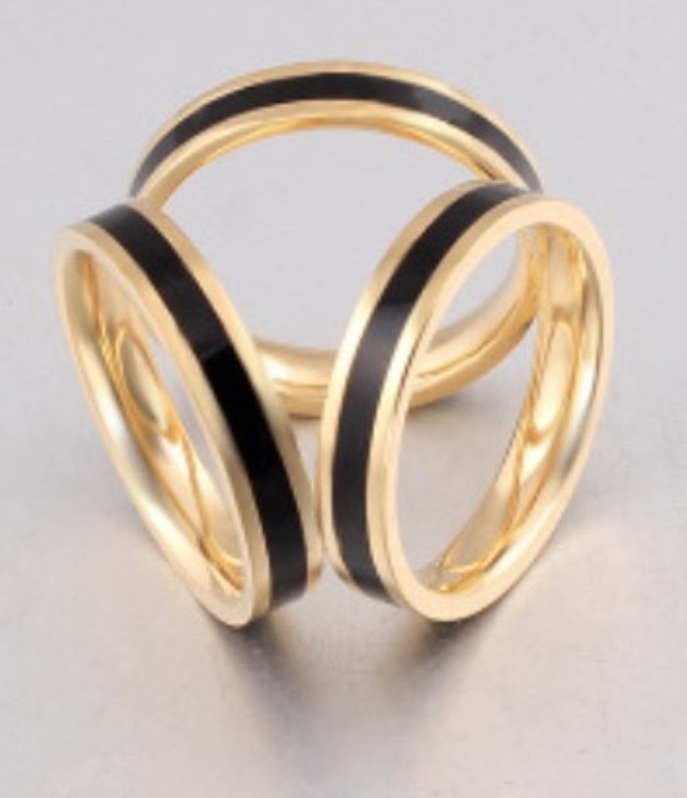Bague 3 Color Metal Laiton Unique