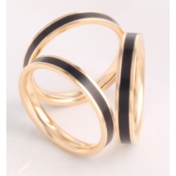 Bague 3 Color Metal Laiton Unique