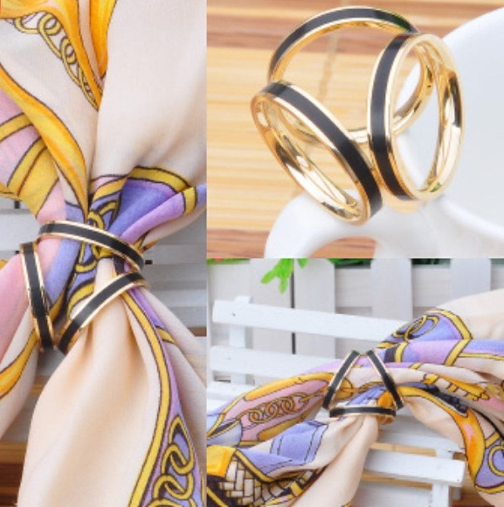 Bague 3 Color Metal Laiton Unique