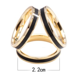 Bague 3 Color Metal Laiton Unique
