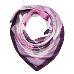 Carré de Soie FLOWER Violet 100% Soie 60x60cm