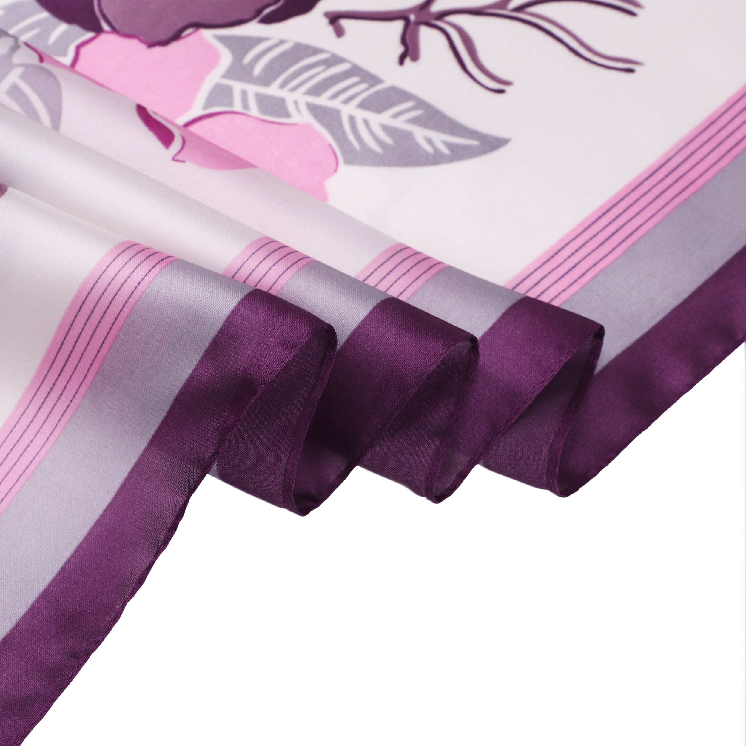 Carré de Soie FLOWER Violet 100% Soie 60x60cm