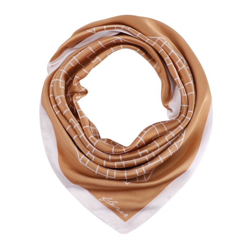 Carré de Soie LABYRINTHE 100% Soie 60x60cm