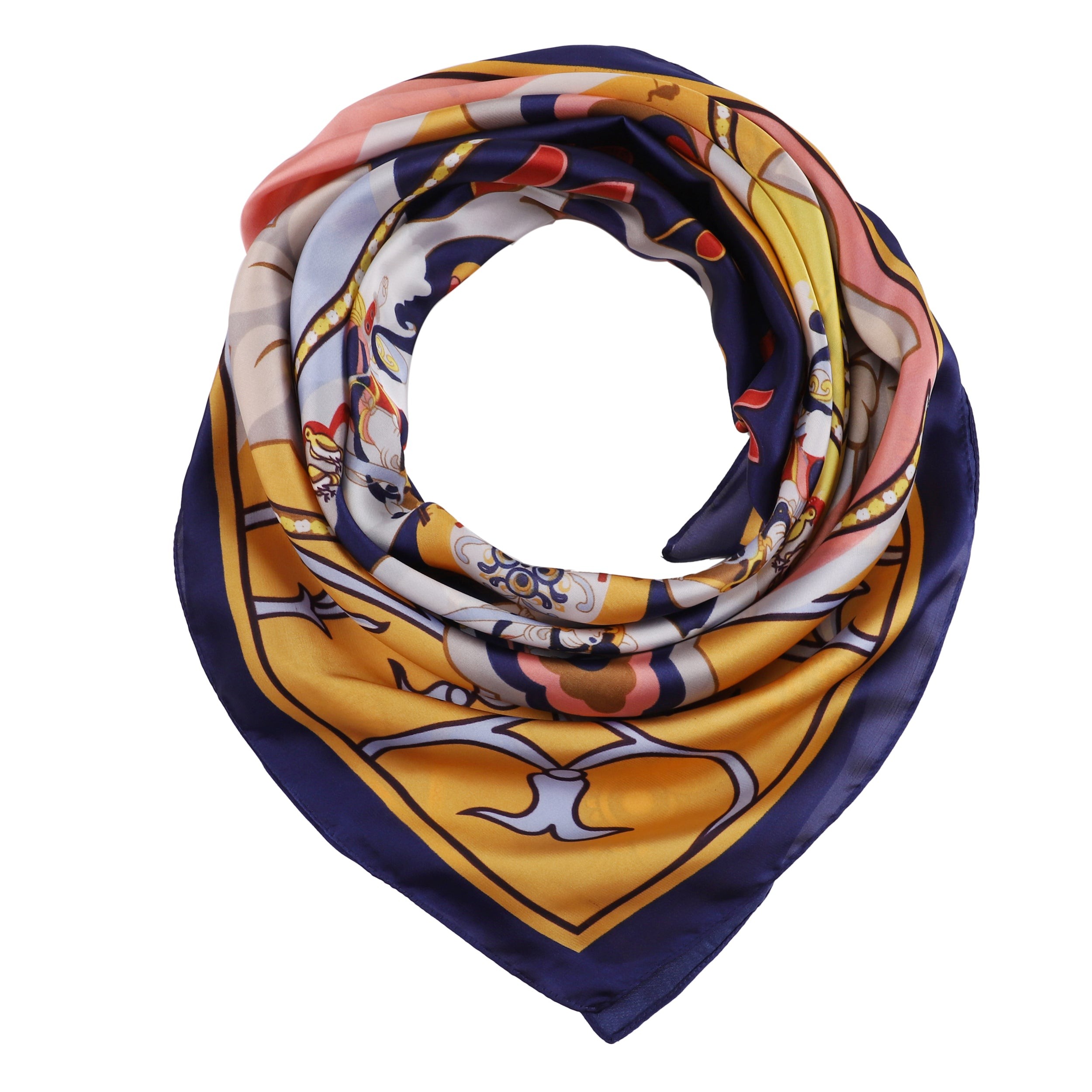 Carré de Soie RAINBOW Bleu 100% Soie 60x60cm