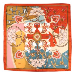 Carré de Soie RAINBOW Orange 100% Soie 60x60cm