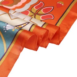 Carré de Soie RAINBOW Orange 100% Soie 60x60cm