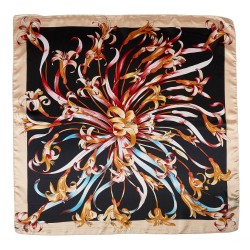 Carré Soie Artflow Noir 100% Soie 90x90cm
