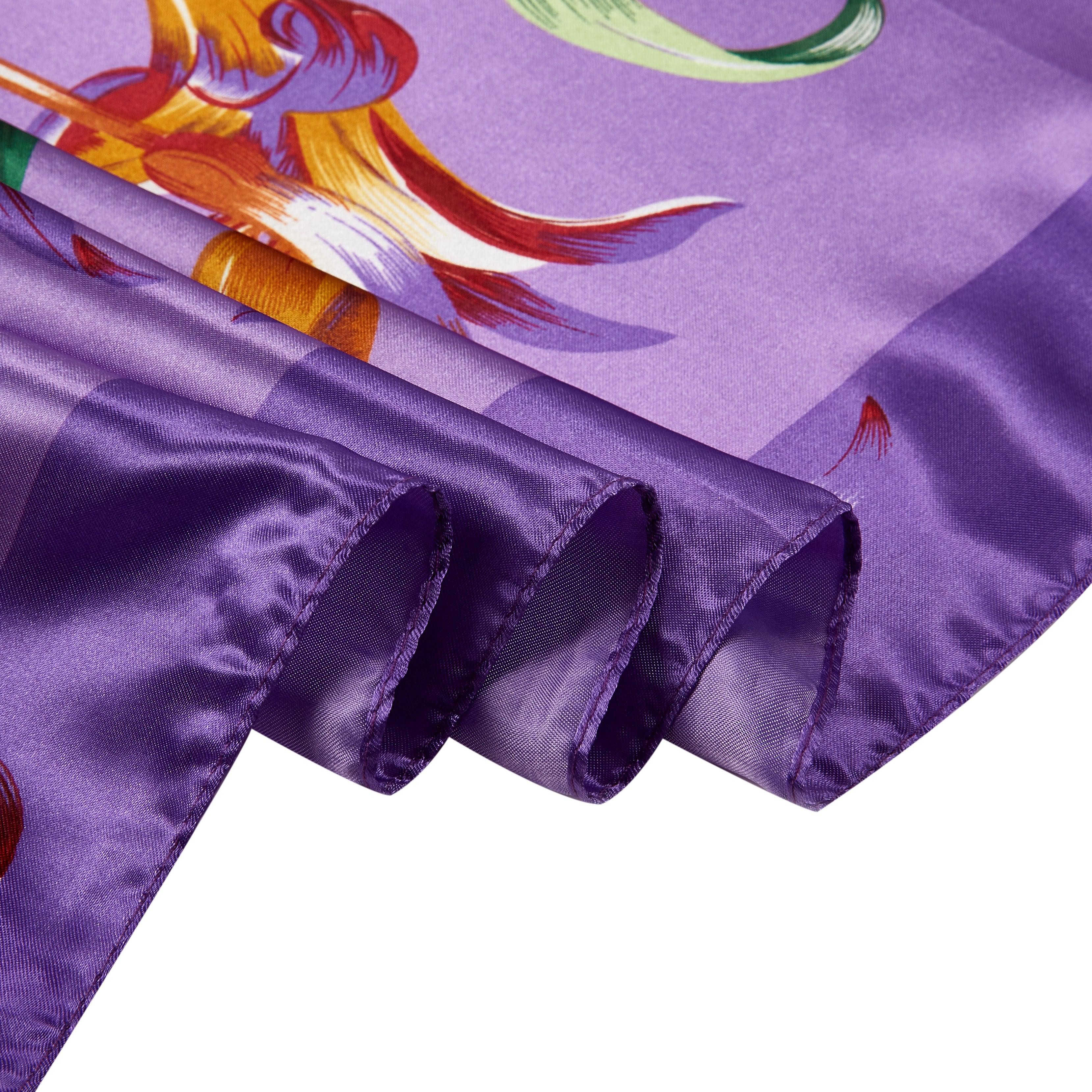 Carré Soie Artflow Violet 100% Soie 90x90cm