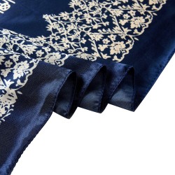 Carré Soie Asia Bleu marine 100% Soie 90x90cm