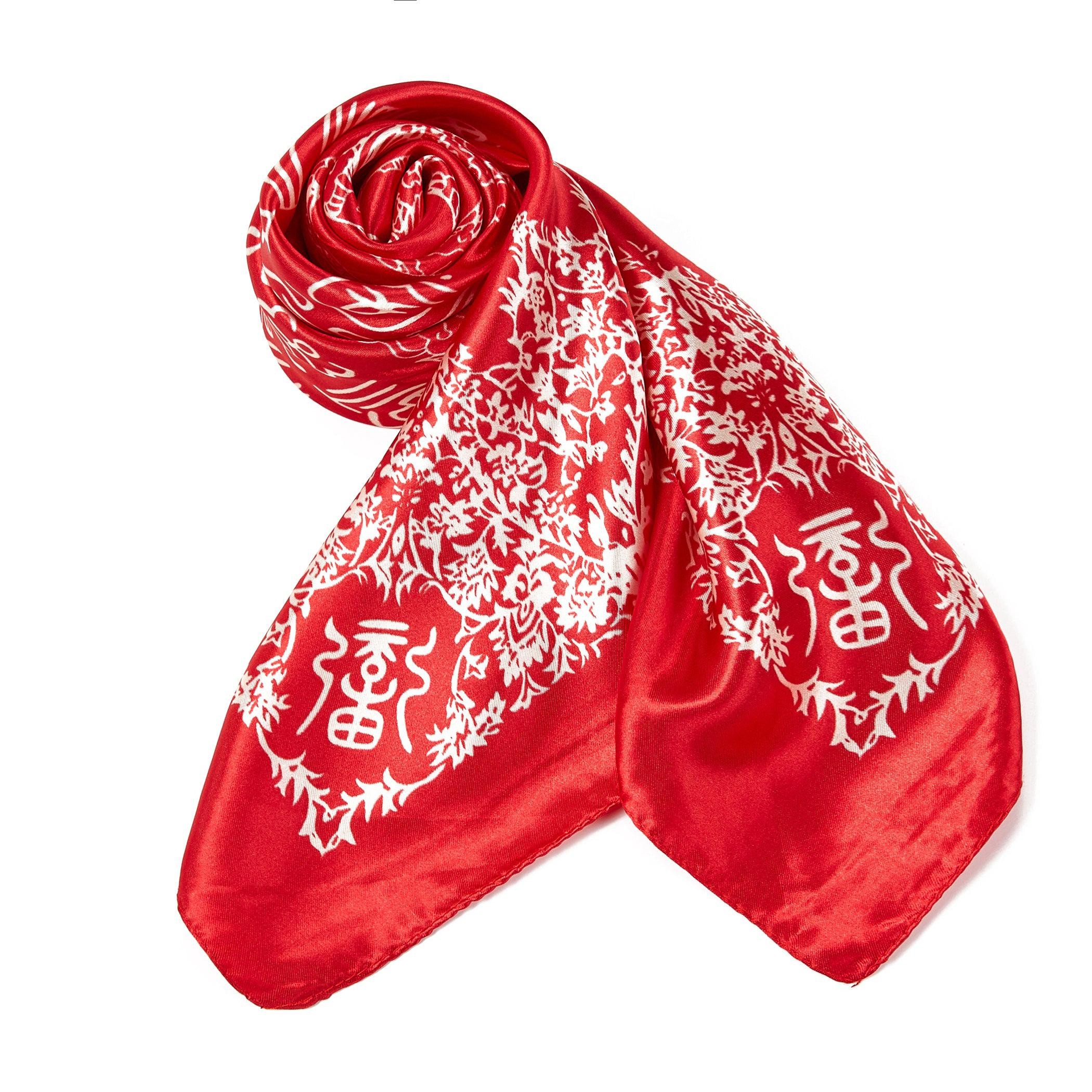 Carré Soie Asia Rouge 100% Soie 90x90cm