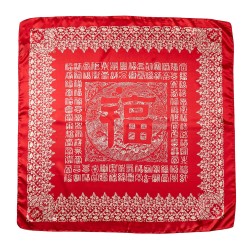 Carré Soie Asia Rouge 100% Soie 90x90cm