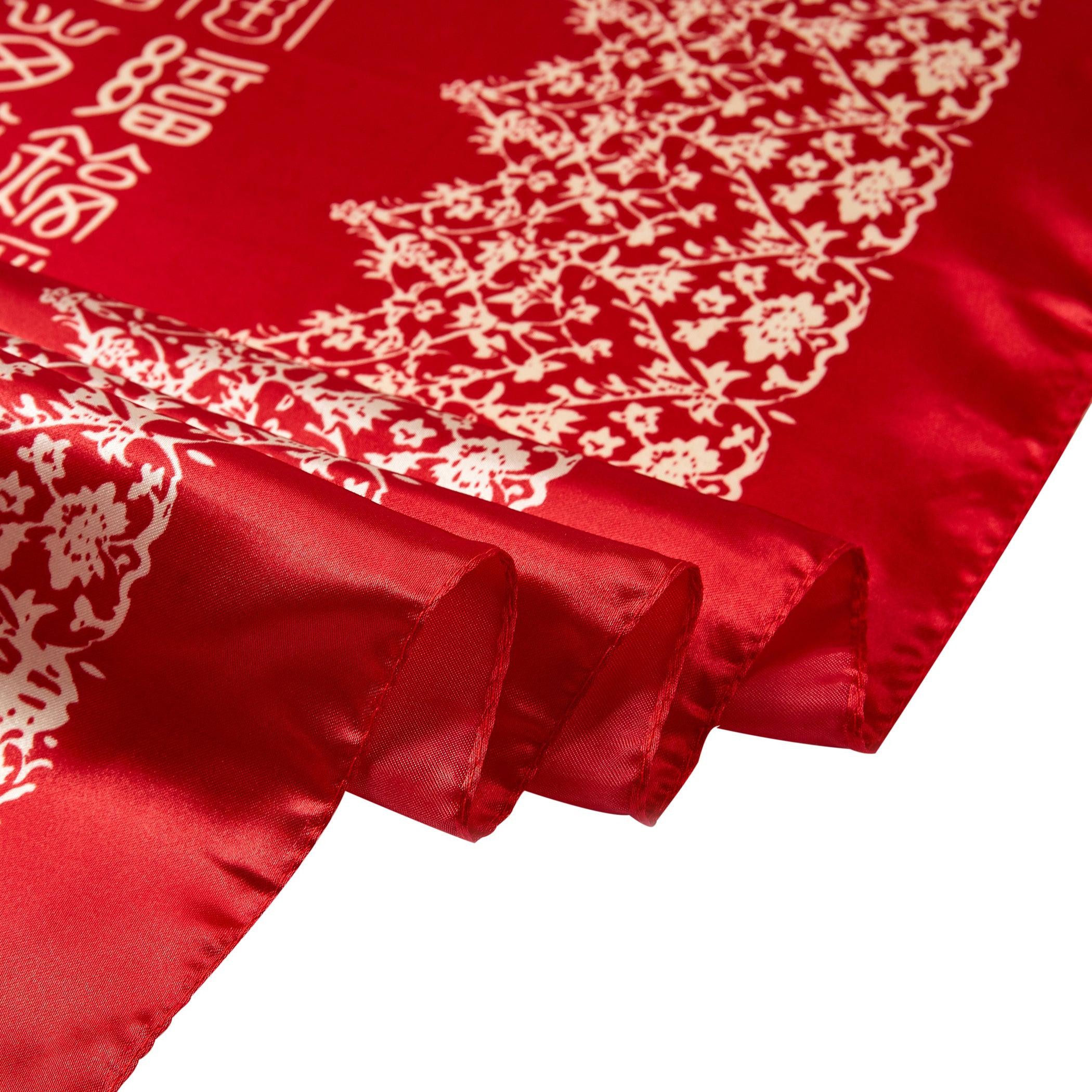 Carré Soie Asia Rouge 100% Soie 90x90cm