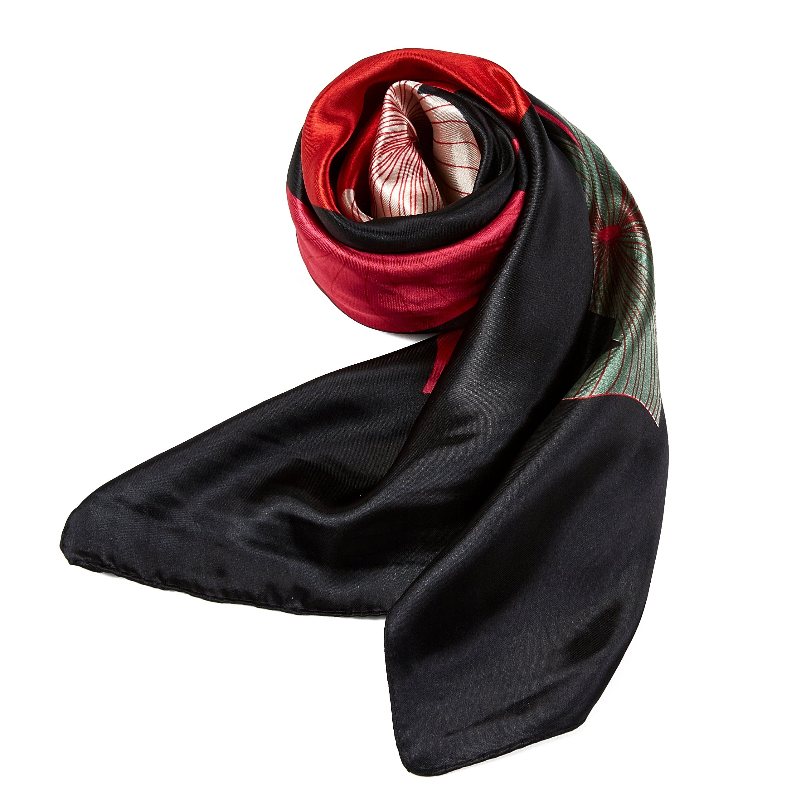 Carré Soie Bigflow Noir 100% Soie 90x90cm