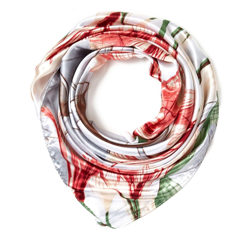 Carré Soie Classicflow Blanc 100% Soie 90x90cm