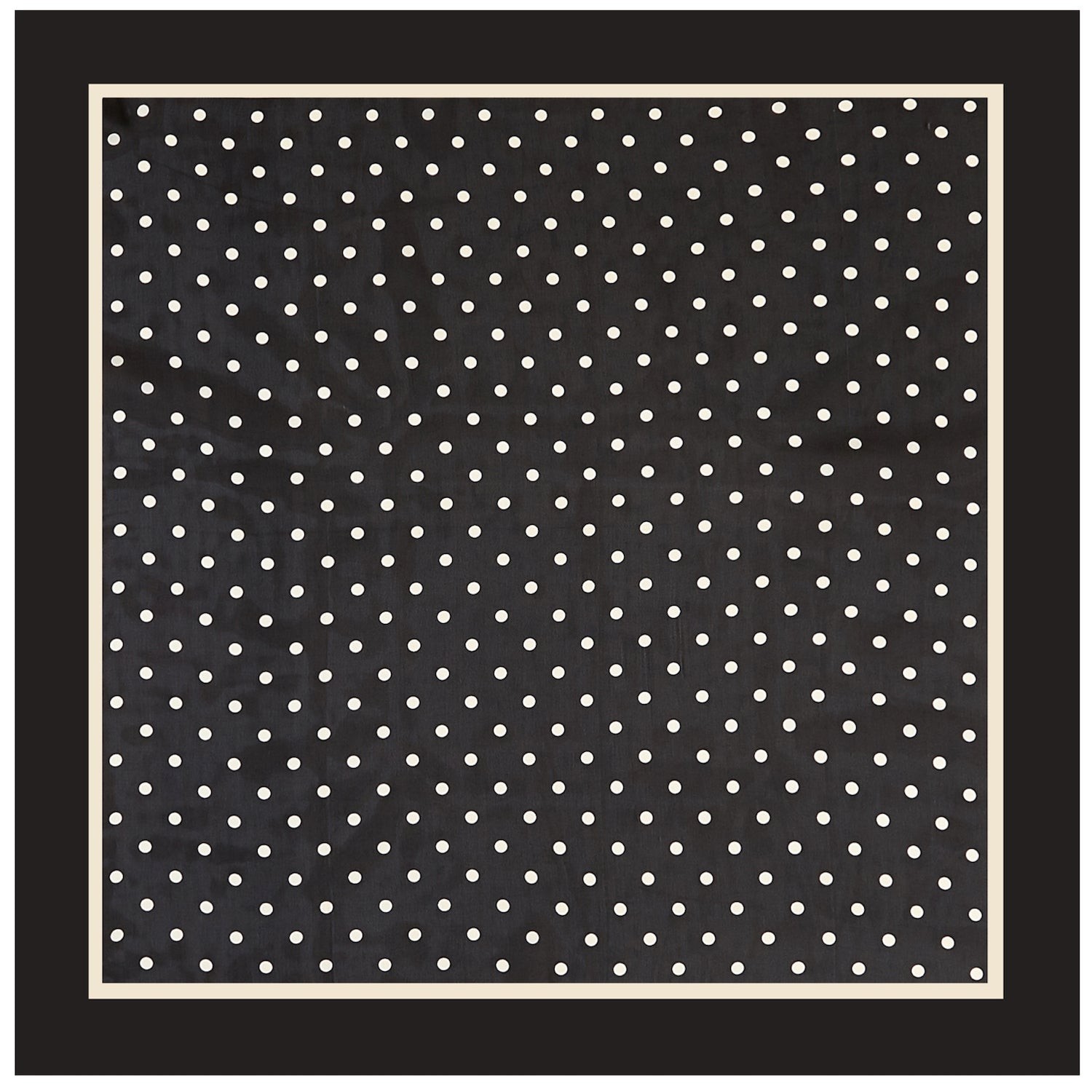 Carré touché soie LAST POINT Noir Polyester 60x60cm