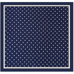 Carré touché soie LAST POINT Bleu Polyester 60x60cm