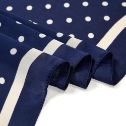 Carré touché soie LAST POINT Bleu Polyester 60x60cm