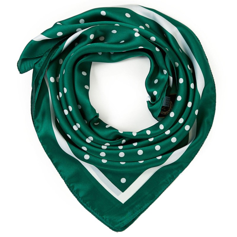 Carré touché soie LAST POINT Vert Polyester 60x60cm