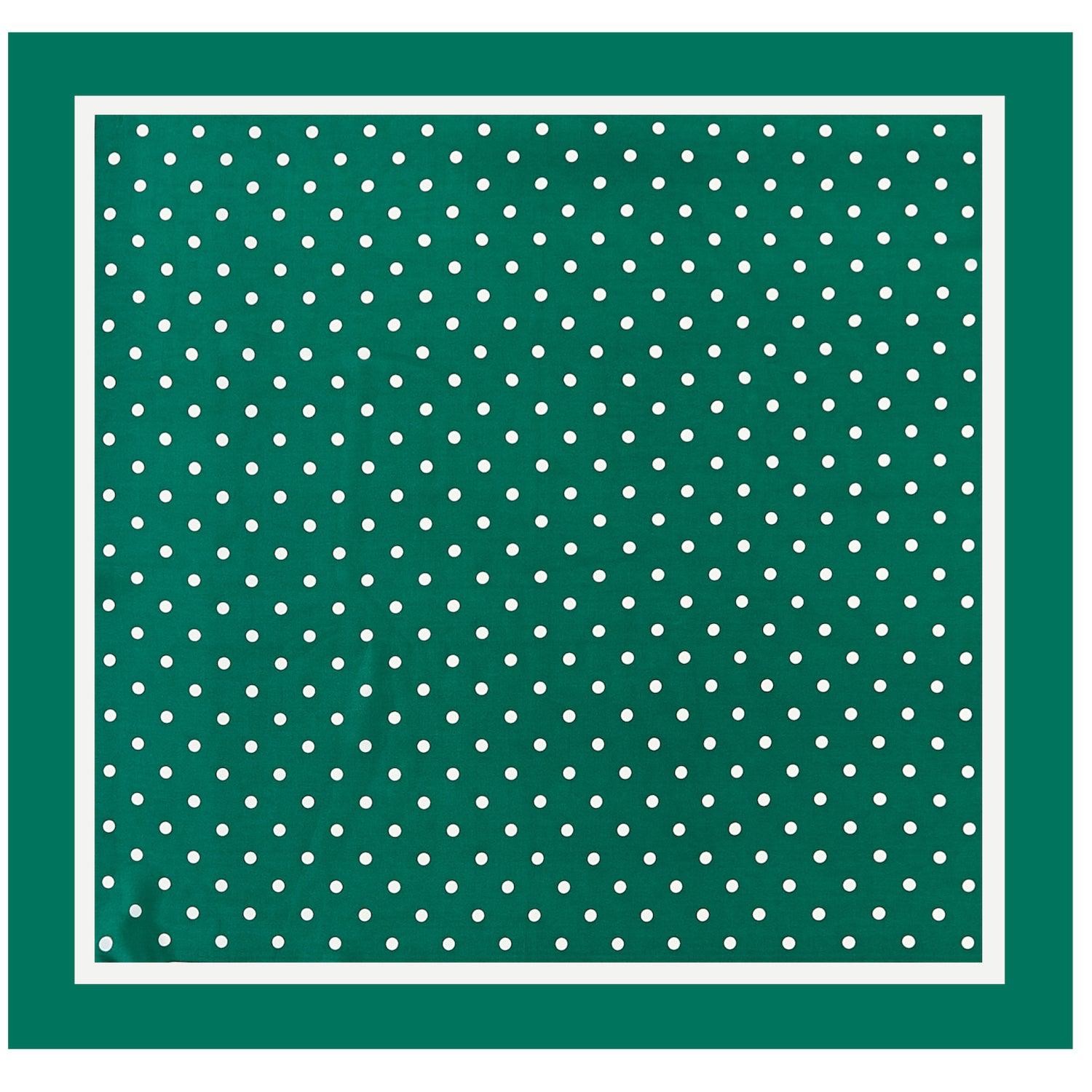 Carré touché soie LAST POINT Vert Polyester 60x60cm