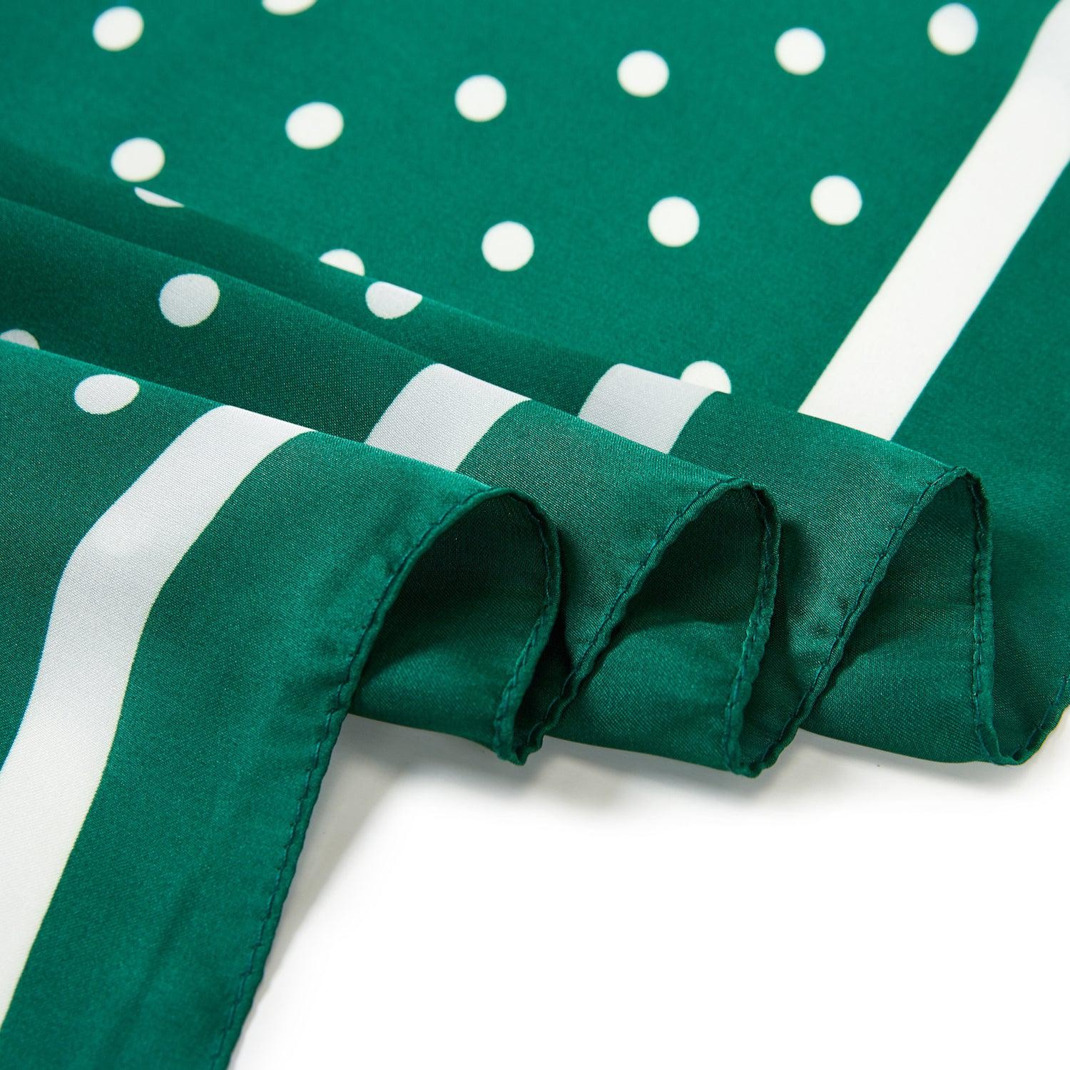 Carré touché soie LAST POINT Vert Polyester 60x60cm