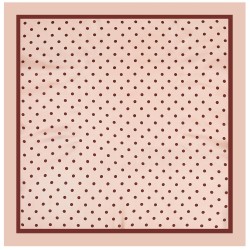 Carré touché soie LAST POINT Rose Polyester 60x60cm