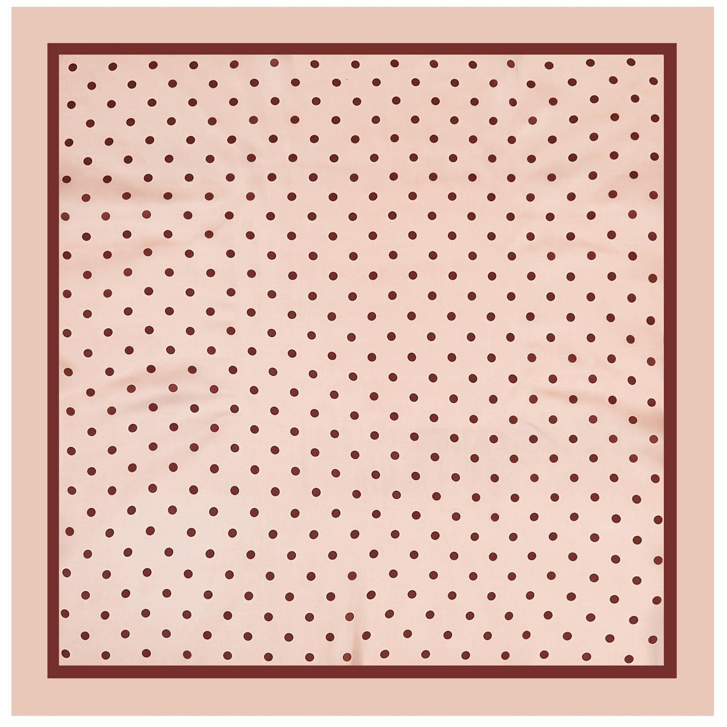 Carré touché soie LAST POINT Rose Polyester 60x60cm