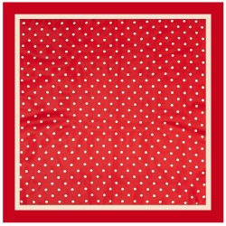 Carré touché soie LAST POINT Rouge Polyester 60x60cm