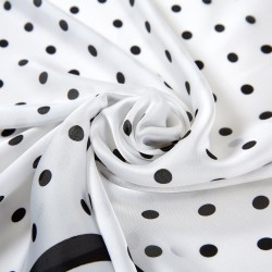 Carré touché soie LAST POINT Blanc Polyester 60x60cm
