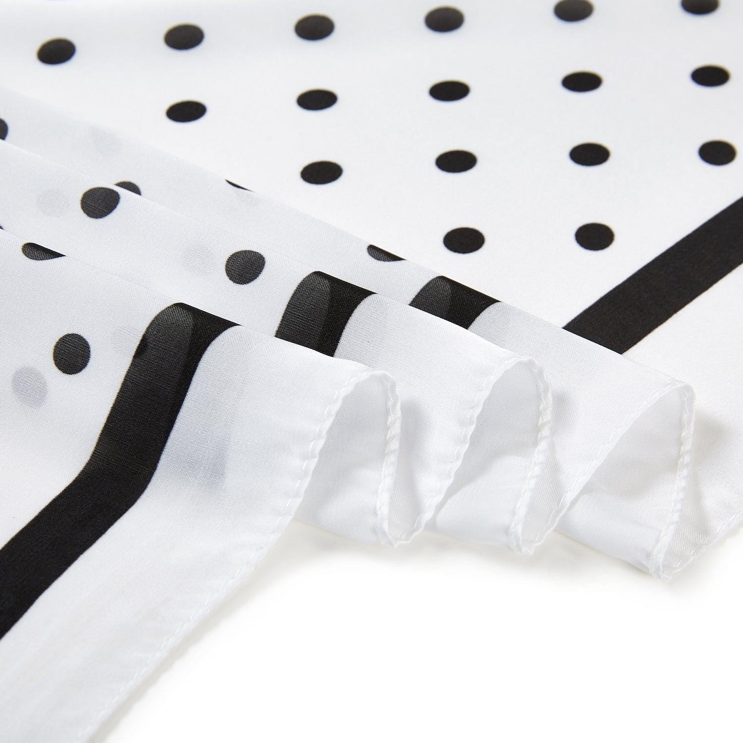 Carré touché soie LAST POINT Blanc Polyester 60x60cm
