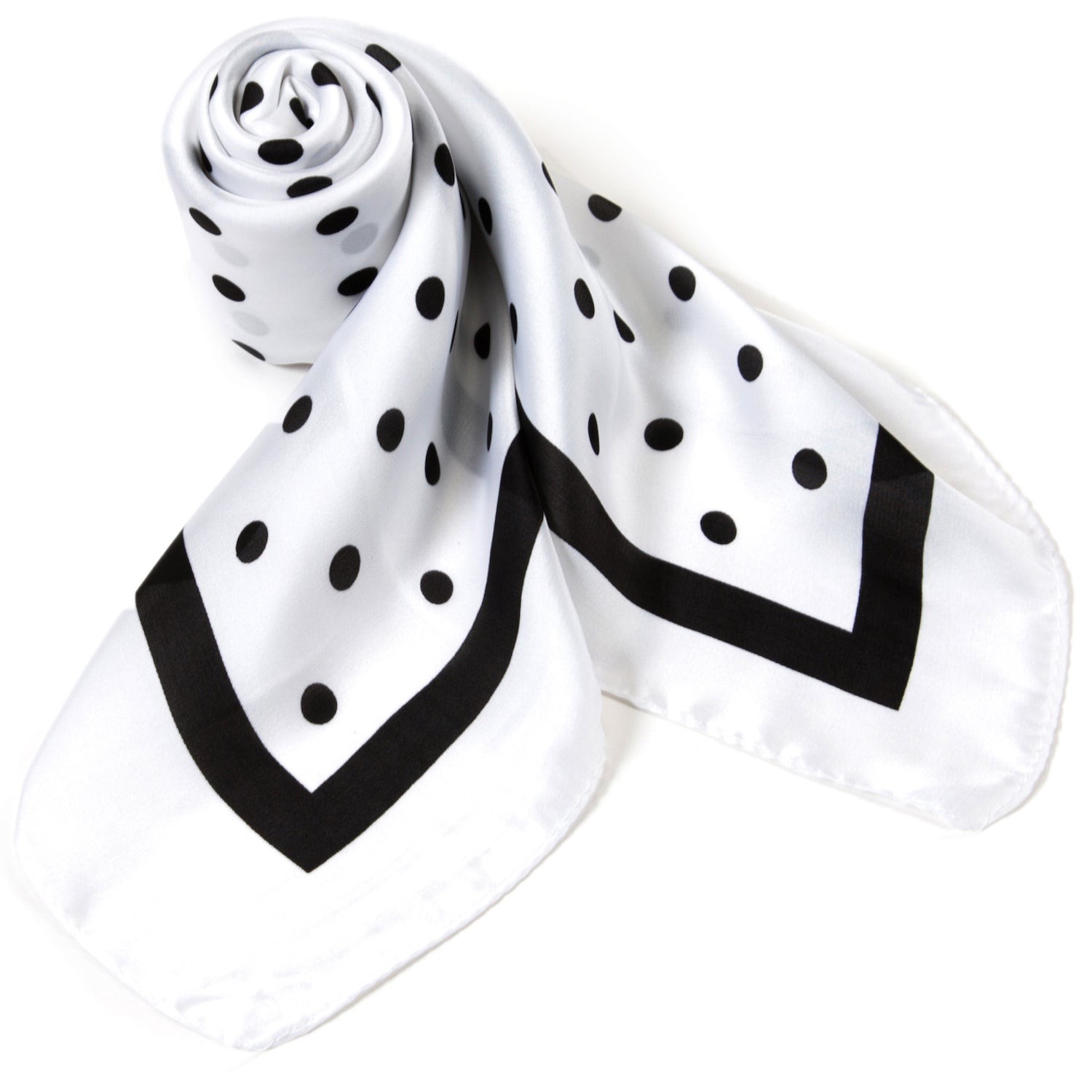 Carré touché soie LAST POINT Blanc Polyester 60x60cm