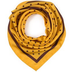 Carré touché soie LAST POINT Jaune Polyester 60x60cm