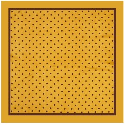 Carré touché soie LAST POINT Jaune Polyester 60x60cm