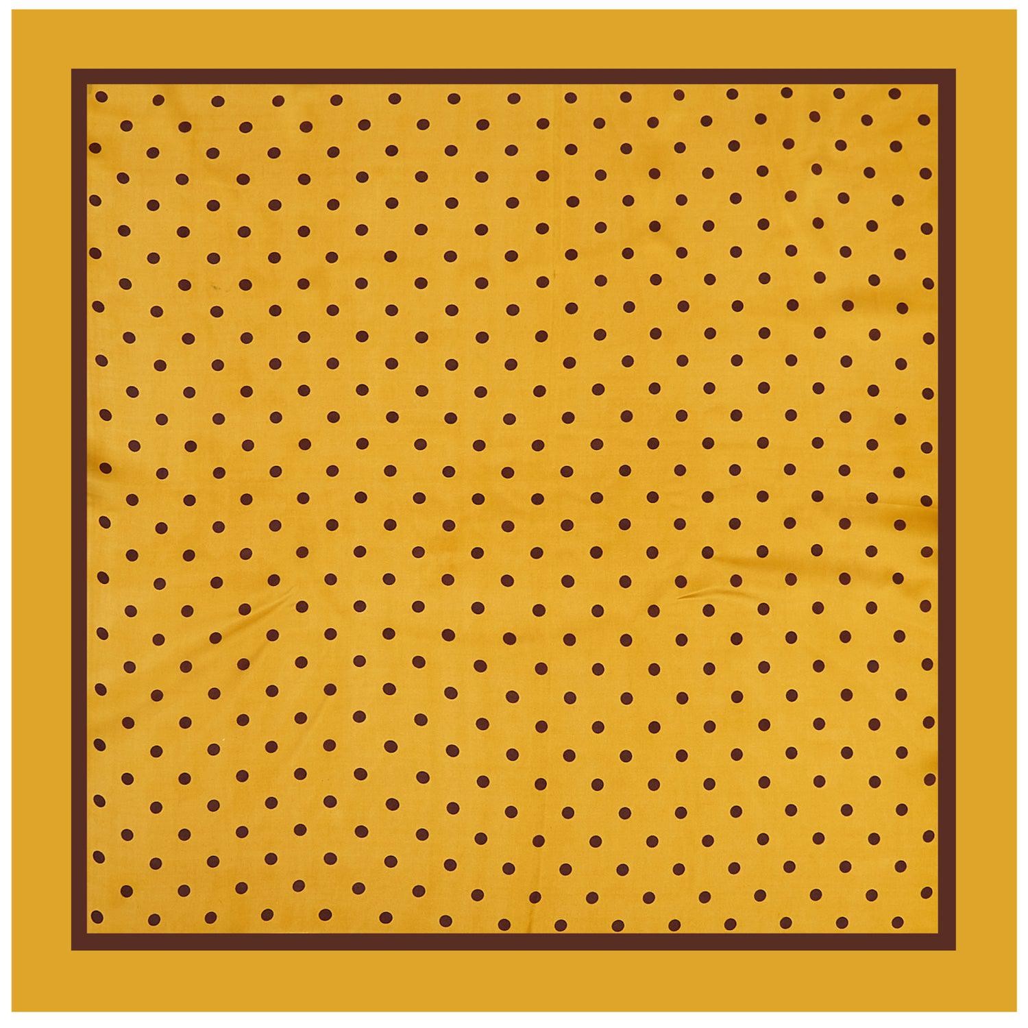 Carré touché soie LAST POINT Jaune Polyester 60x60cm