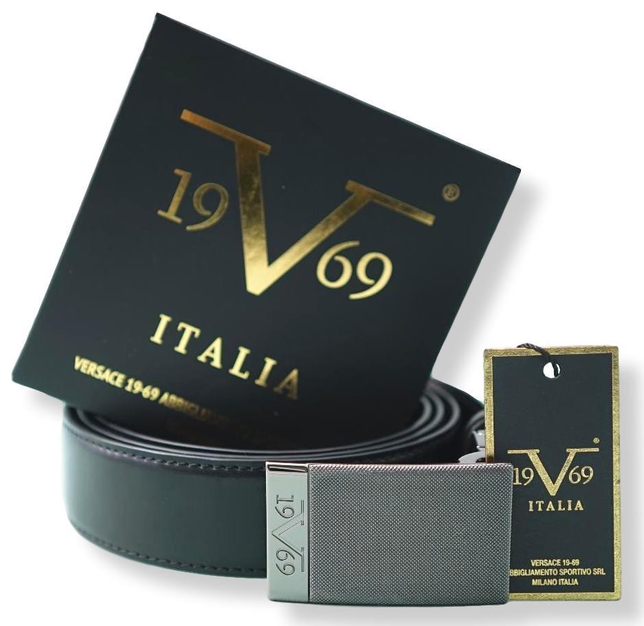 Ceinture Fabio Noir/Marron 100% Cuir AJUSTABLE