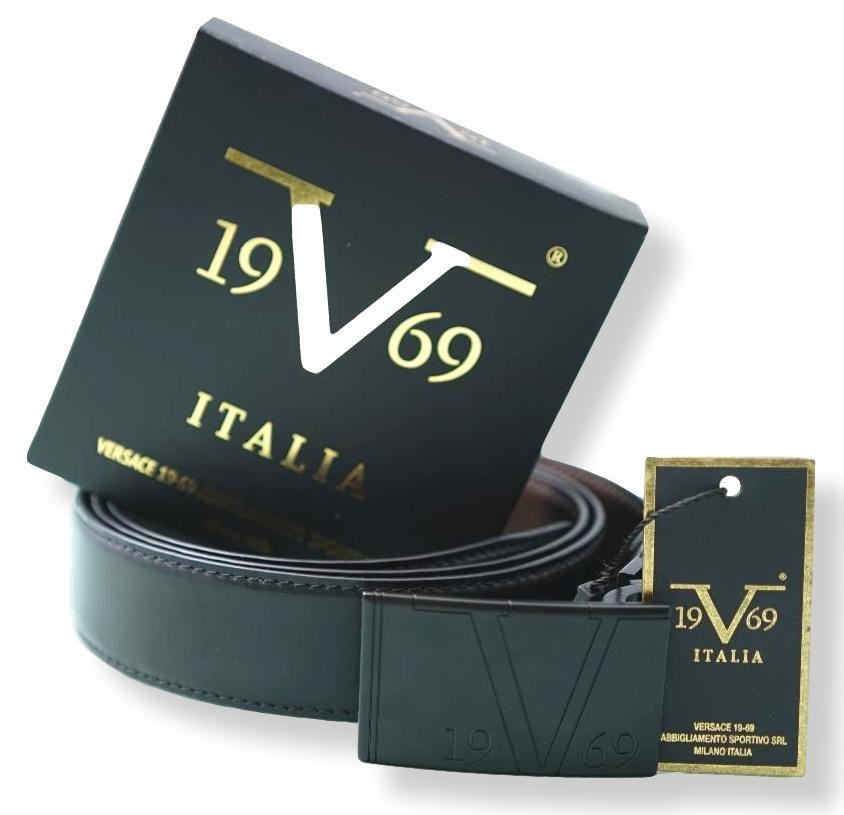 Ceinture Silvio Noir/Marron 100% Cuir AJUSTABLE