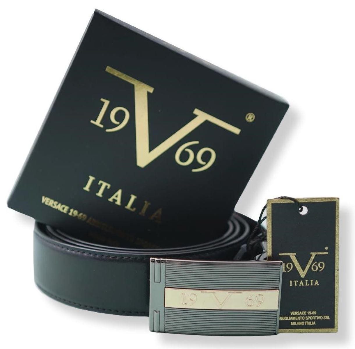 Ceinture Stéphano Noir/Marron 100% Cuir AJUSTABLE