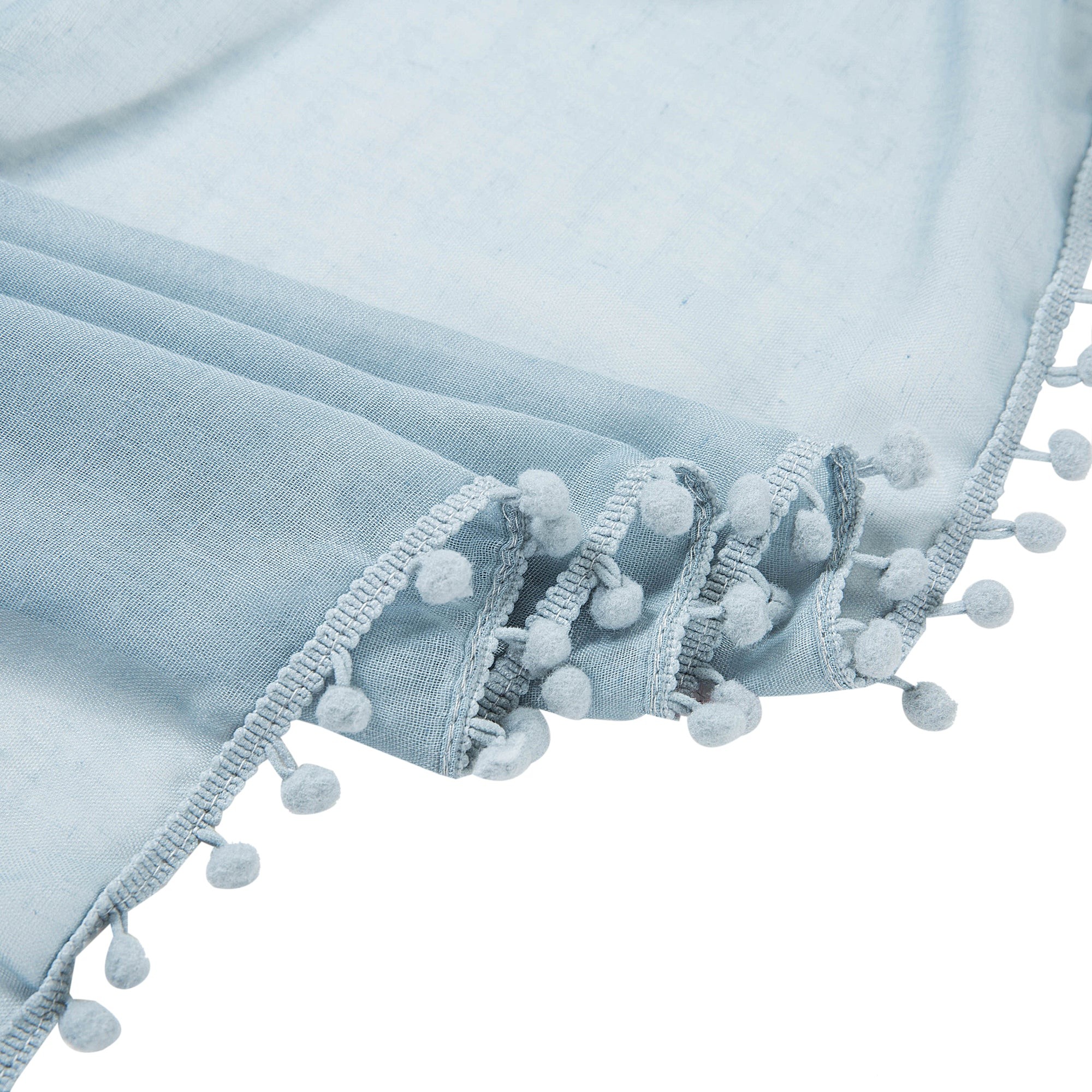 Chèche coton bleu ciel Elvia Bleu 100% Coton 180x70cm
