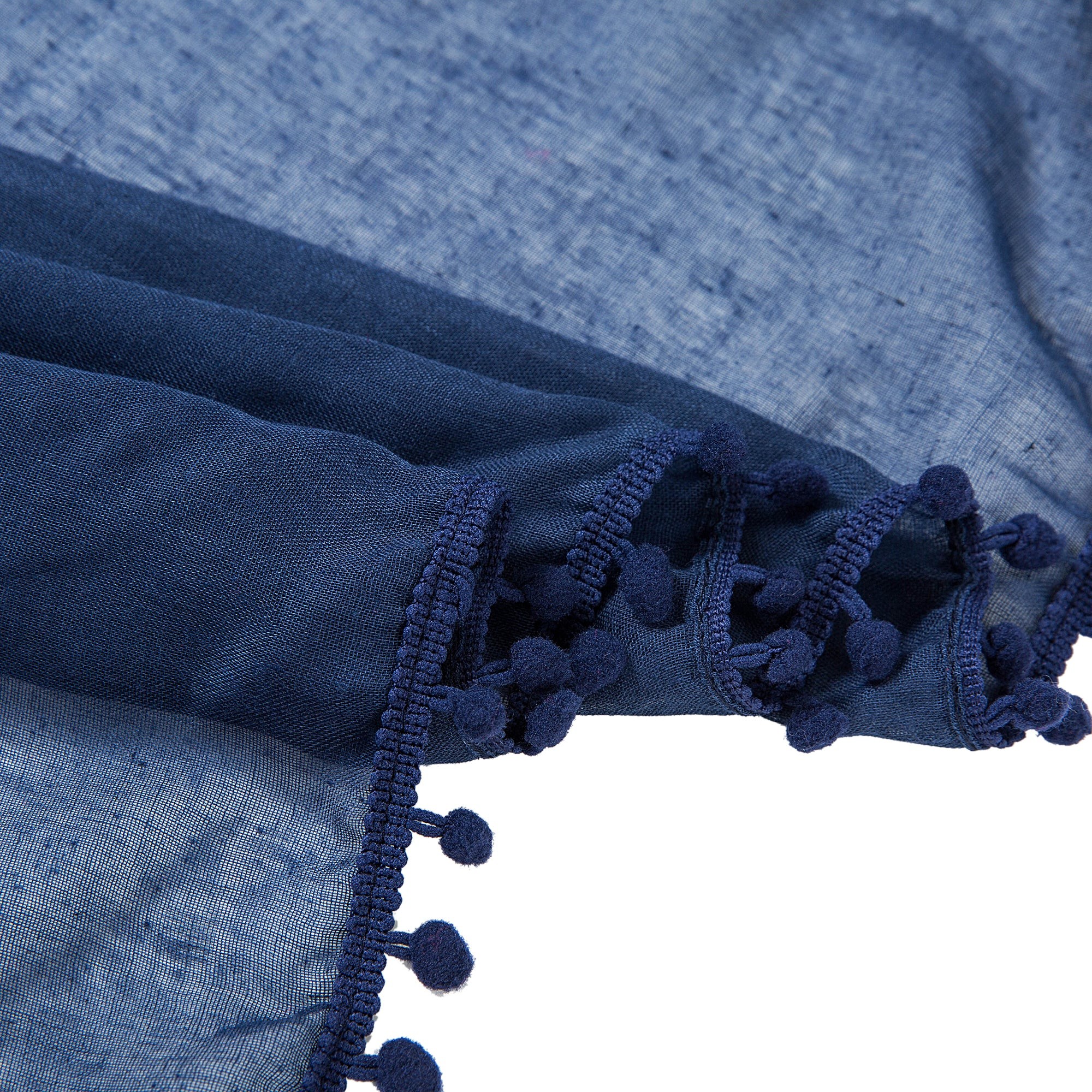 Chèche coton bleu marine Elvia Marine 100% Coton 180x70cm