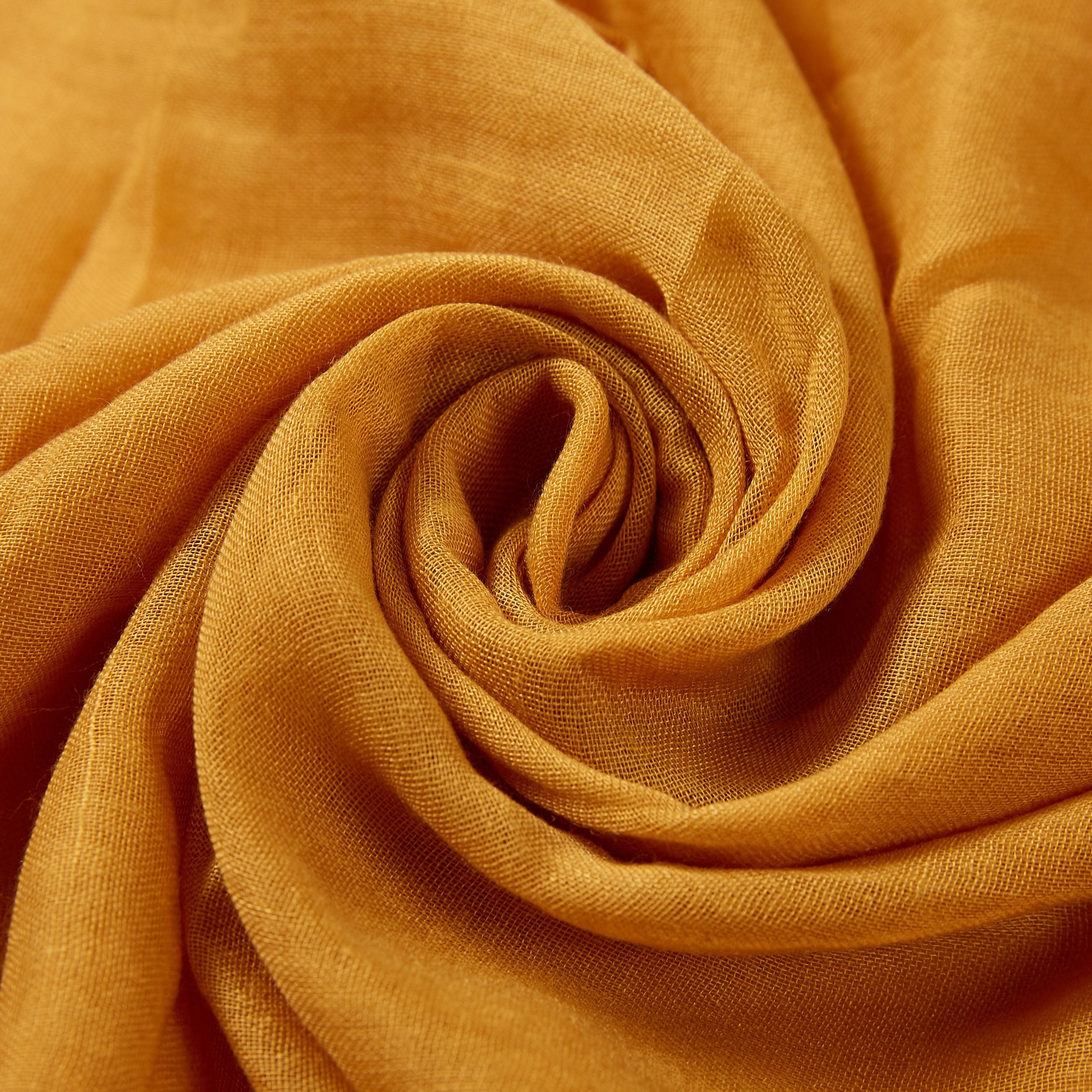 Chèche coton jaune or Elvia Corail 100% Coton 180x70cm