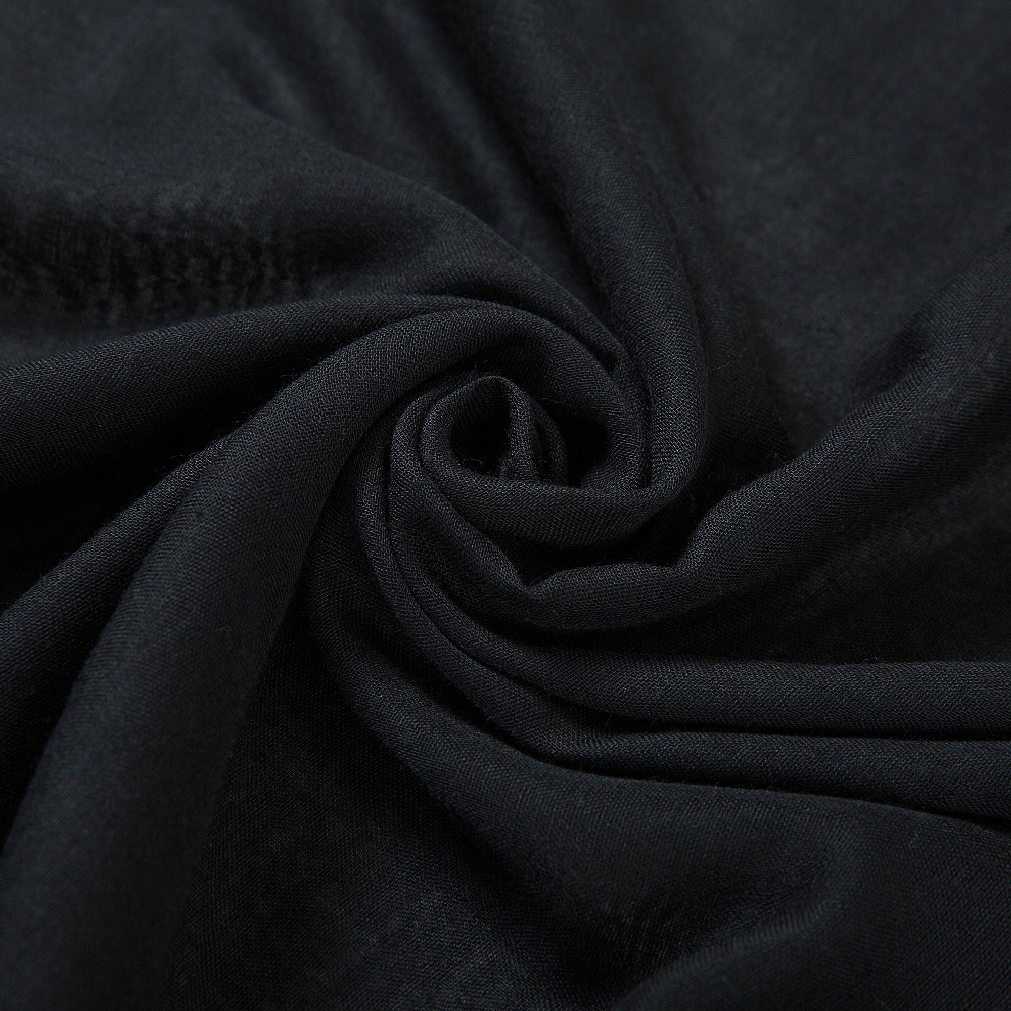 Chèche coton noir Elvia Noir 100% Coton 180x70cm