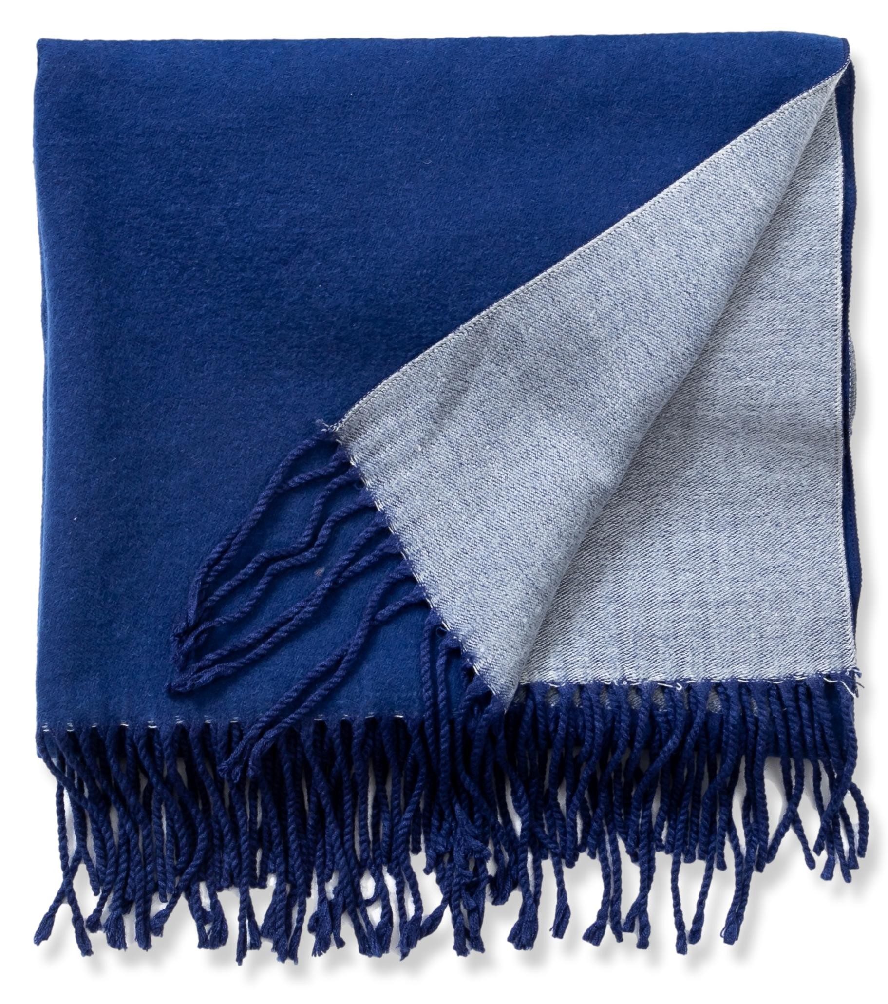 Écharpe en cachemire bleu marine Recto-Verso Bleu marine 100% Cachemire 180x35cm