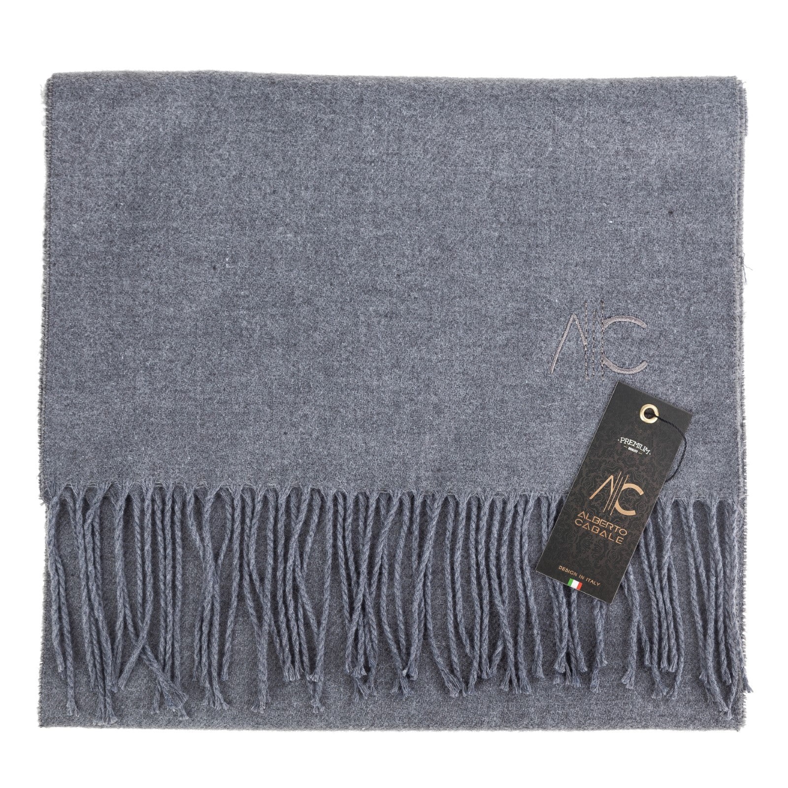 Écharpe en cachemire Dolce Caldo Gris anthracite 100% Cachemire 180x35cm