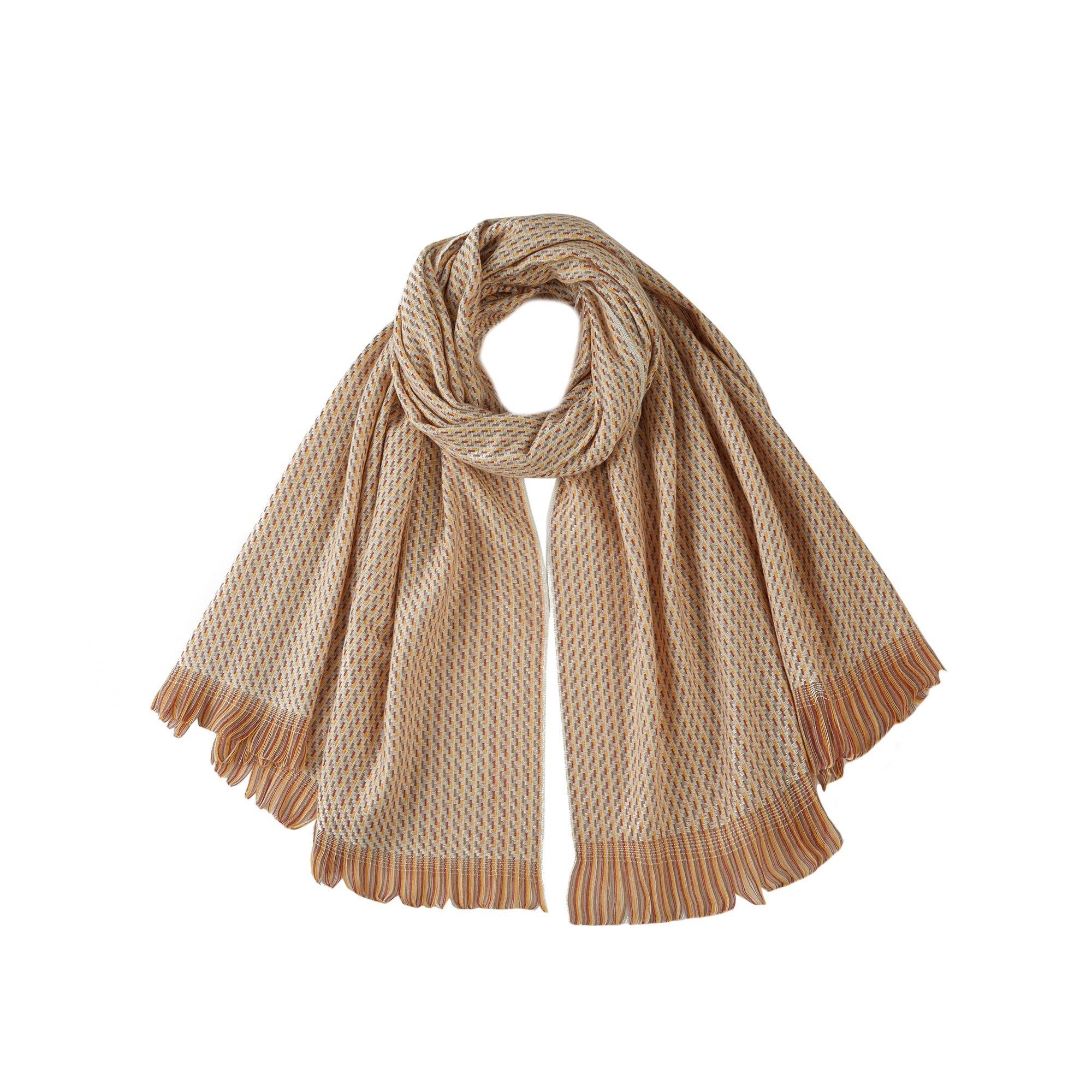 Echarpe ERIKA Beige Cachemire 180x65 cm