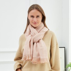 Echarpe ERIKA Rose Cachemire 180x65 cm