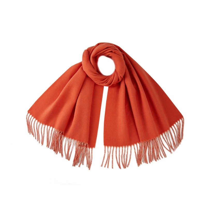 Echarpe GIOVANNA Orange Cachemire 180x65 cm