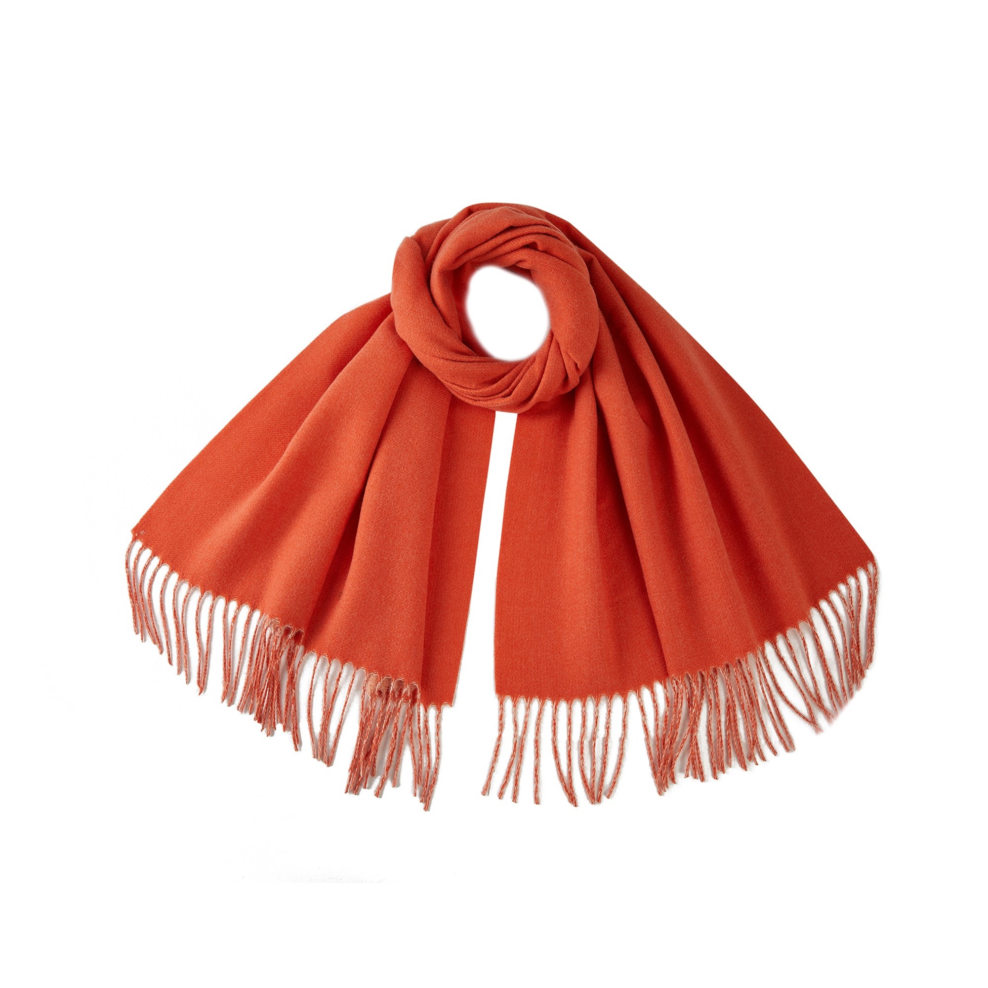 Echarpe GIOVANNA Orange Cachemire 180x65 cm