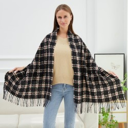 Echarpe RENETA Noir Cachemire 180x65 cm