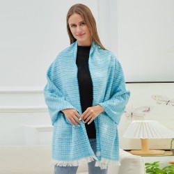 Echarpe SERENA Bleu 100% Cachemire 170x80 cm